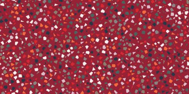 Kusursuz bir vektör örneği örneği. Benekli benekli tanecikler arka planda farklı boyutlarda ve renklerde.