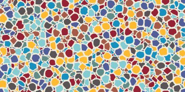 Kusursuz bir vektör örneği örneği. Benekli benekli tanecikler arka planda farklı boyutlarda ve renklerde.