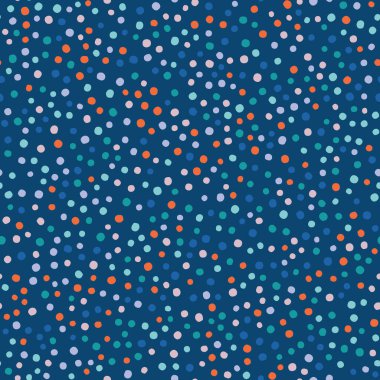 Seamless repeat vector pattern swatch.  Speckled spotty grains elements of different size and color on plain background. clipart