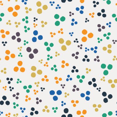 Kusursuz bir vektör örneği örneği. Benekli benekli tanecikler arka planda farklı boyutlarda ve renklerde.