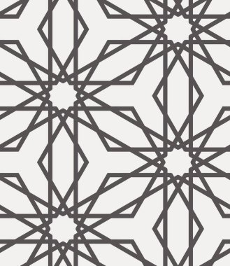 Geometrik tasarım, basit çizgi sanatı, kusursuz tekrar eden vektör deseni. Fayanslar, tekstil ve duvar kağıtları için mükemmel.