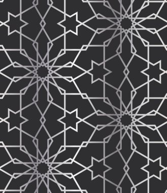 Geometrik tasarım, basit çizgi sanatı, kusursuz tekrar eden vektör deseni. Fayanslar, tekstil ve duvar kağıtları için mükemmel.
