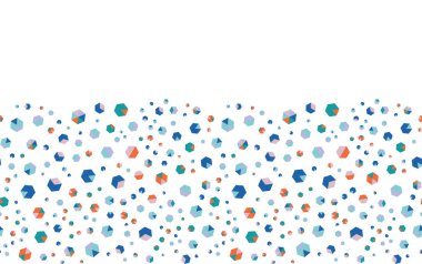 Kusursuz bir vektör örneği örneği. Sade arkaplanda benekli benekli geometrik elementler.