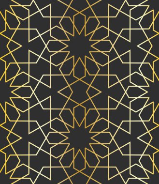 Geometrik tasarım, basit çizgi sanatı, kusursuz tekrar eden vektör deseni. Fayanslar, tekstil ve duvar kağıtları için mükemmel.