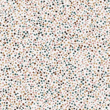 Kusursuz bir vektör örneği örneği. Benekli benekli tanecikler arka planda farklı boyutlarda ve renklerde.