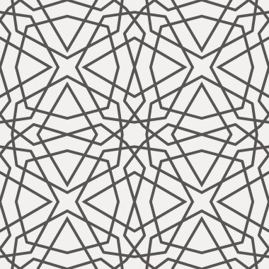 Geometrik tasarım, basit çizgi sanatı, kusursuz tekrar eden vektör deseni. Fayanslar, tekstil ve duvar kağıtları için mükemmel.