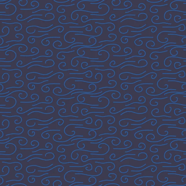 波浪形 卷曲的迷幻线条艺术抽象矢量设计 无缝线重复图样 适用于瓷砖 纺织品 — 图库矢量图片