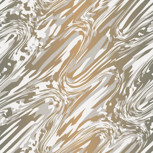 Wellenförmige Lockige Psychedelische Linien Künstlerische Abstrakte Vektor Design Nahtlose Wiederholung — Stockvektor