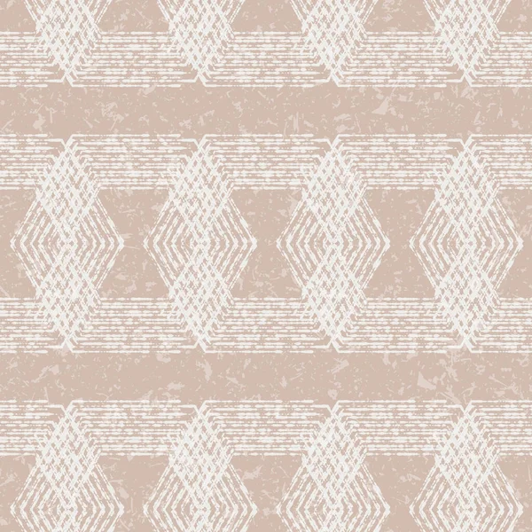 Grunge Hexagone Texturé Abstrait Géométrique Sans Couture Répétition Vectorielle Swatch — Image vectorielle