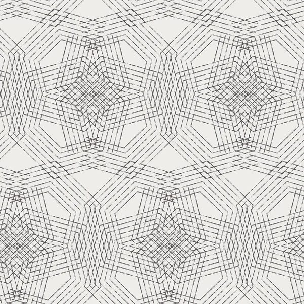 Grunge Hexagon Texturált Absztrakt Geometrikus Varrat Nélküli Ismétlődő Vektor Minta — Stock Vector