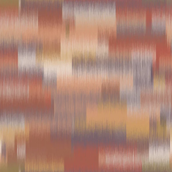 现代Ikat水平条带无缝线重复向量模式在沙漠地形科塔的色彩 印度尼西亚古代编织技术 色彩斑斓 — 图库矢量图片
