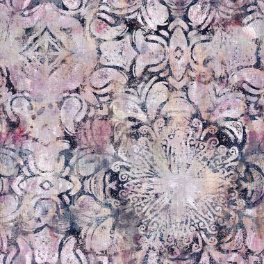 Karışık ortam kolajı yıllandırılmış pürüzsüz desen örneği