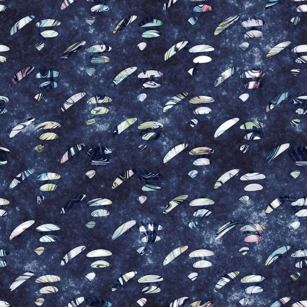 Seamless happy geo pattern with navy and white — Stock Photo, Image
