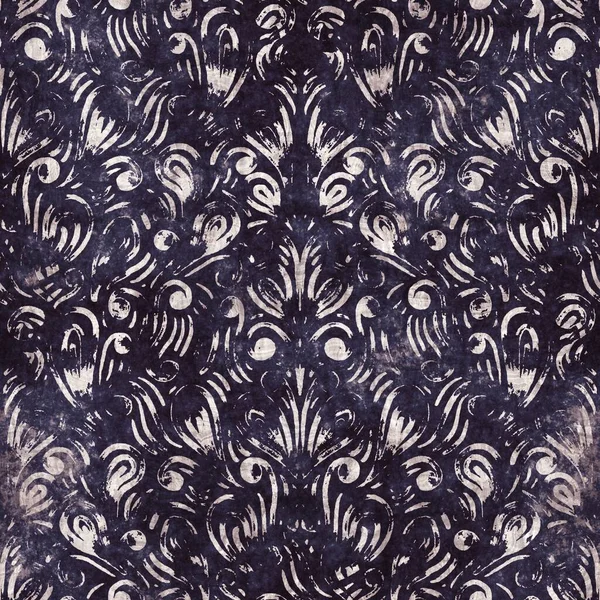 Luxury purple and tan damask seamless pattern — Stock Photo, Image