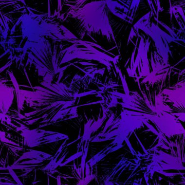 Miami gece tropikal siyah yapraklar gün batımı bulanıklığında