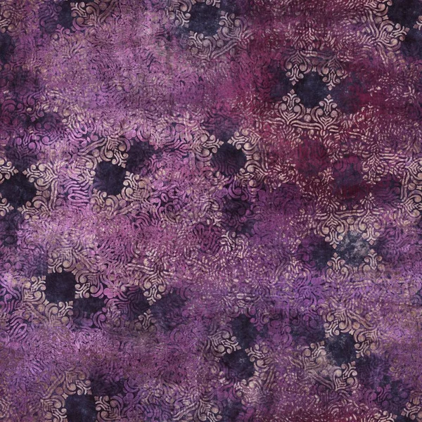 Lujo púrpura y moreno damasco patrón sin costuras —  Fotos de Stock