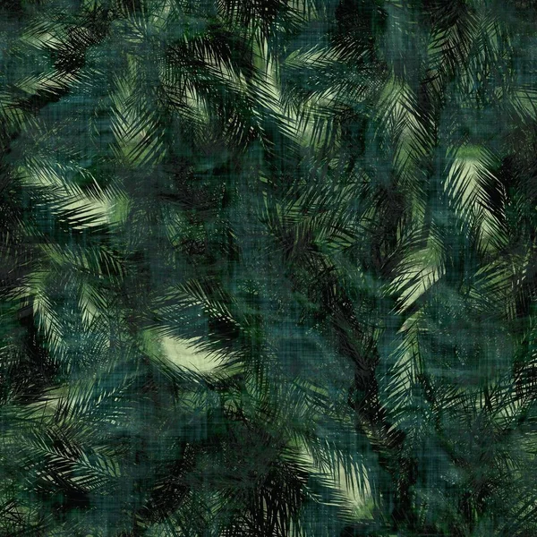 Groene tropische palmboom bladeren naadloos patroon — Stockfoto