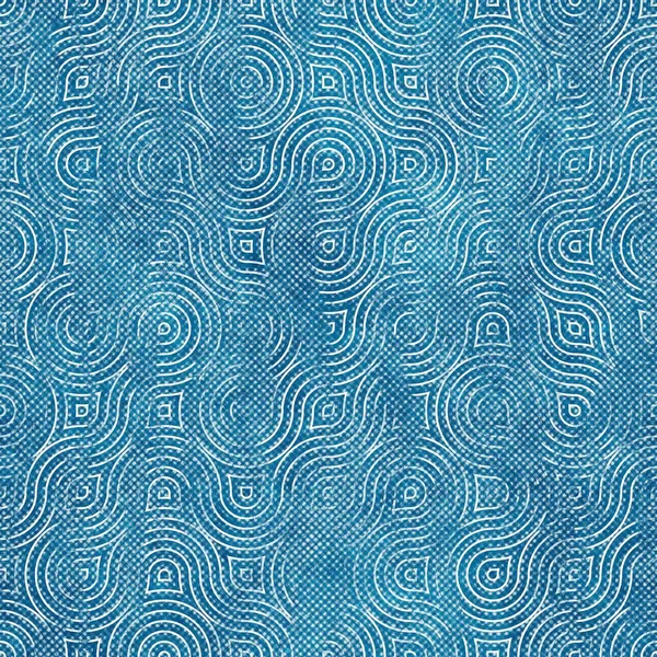 Seamless blue ink pen crosshatch blueprint pattern — Stock Photo, Image