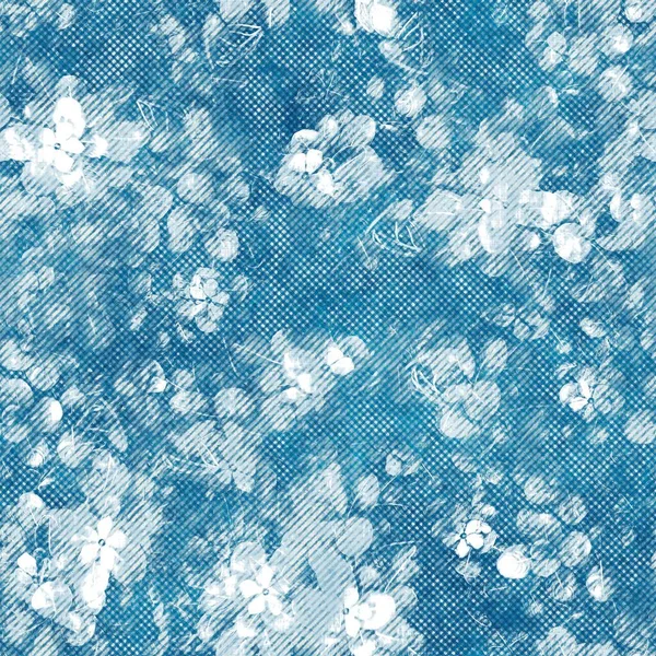Nahtloses blaues Farbstift-Fadenkreuz-Blaupause-Muster — Stockfoto