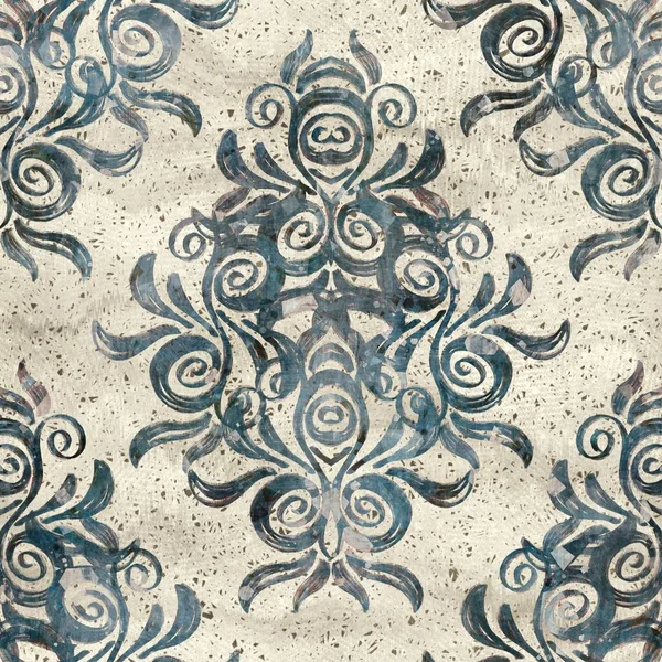 Chic formal grungy damask texture seamless pattern