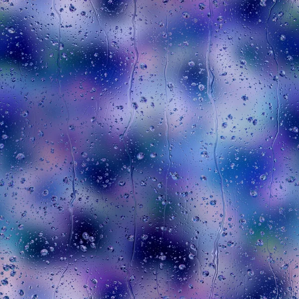 Seamless rain drop water repeat pattern on blur — Stock Photo, Image