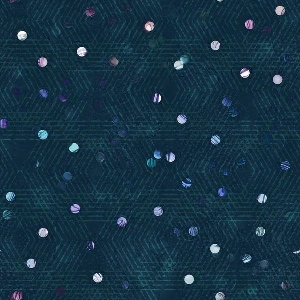 Lux marine en wit iriserende geo naadloos patroon — Stockfoto