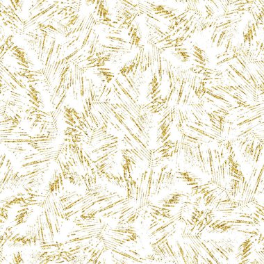 Altın parıltısı ve beyaz tropikal desenler