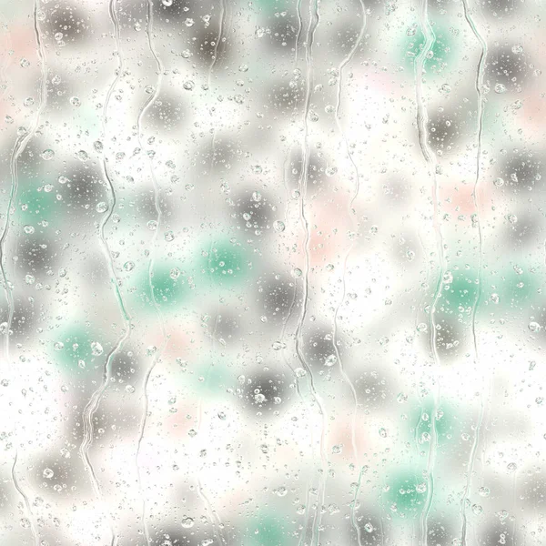 Seamless rain drop water repeat pattern on blur — Stock Photo, Image