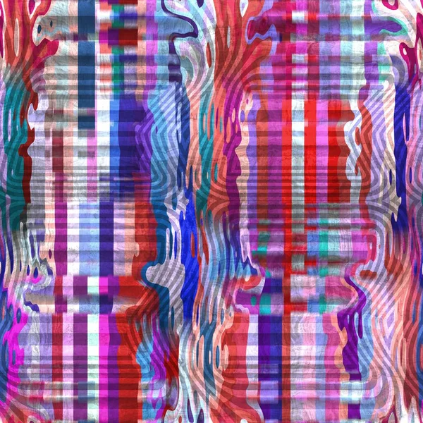 Vivid wavy 왜곡 디지털밝은 바 다 없는 패턴 — 스톡 사진