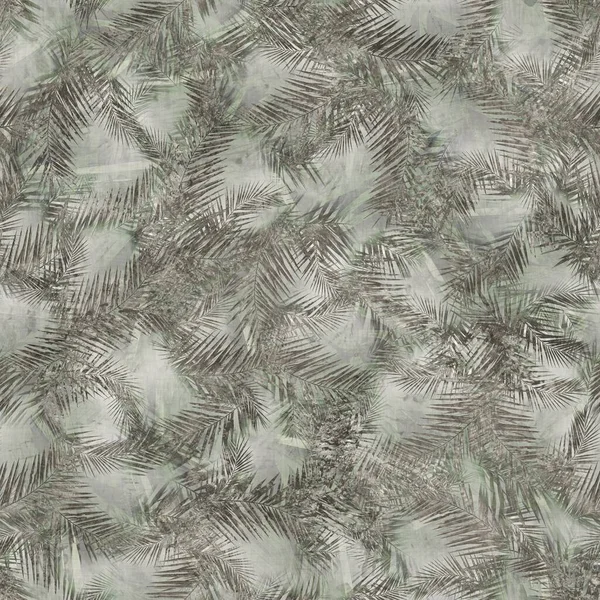 Semleges trópusi pálmafa levelek zökkenőmentes minta — Stock Fotó