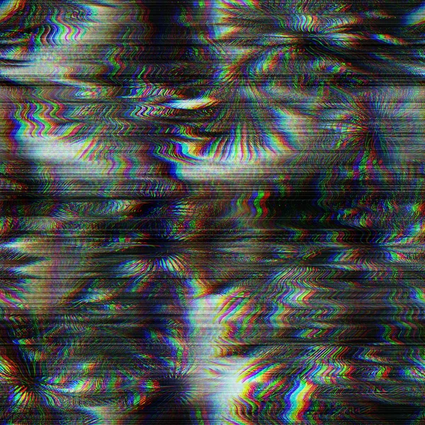 Glitch techno sem costura tropical RGB ruído do computador — Fotografia de Stock