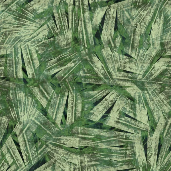 Verde tropical palmeira folhas sem costura padrão — Fotografia de Stock