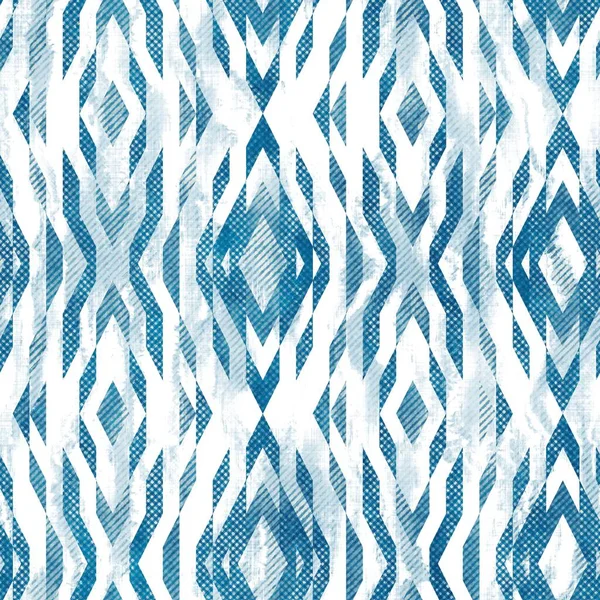 Naadloze blauwe inkt pen crosshatch blauwdruk patroon — Stockfoto