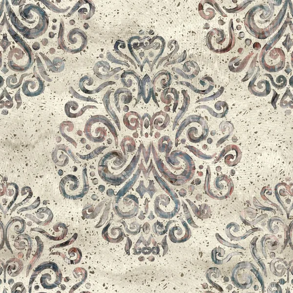 Шикарний формальний гранжевий візерунок безшовної текстури дамаків — стокове фото