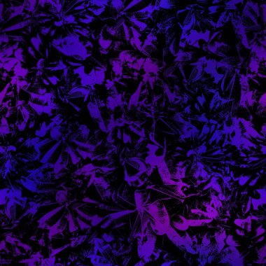 Miami gece tropikal siyah yapraklar gün batımı bulanıklığında