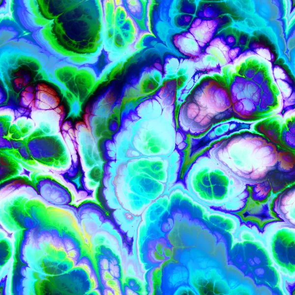 Padrão de jpg ornamentado vibrante de mármore fractal sem costura — Fotografia de Stock