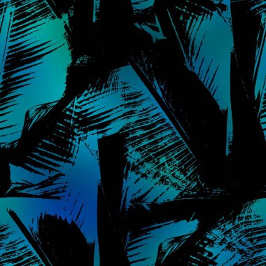 Miami gece tropikal siyah yapraklar gün batımı bulanıklığında