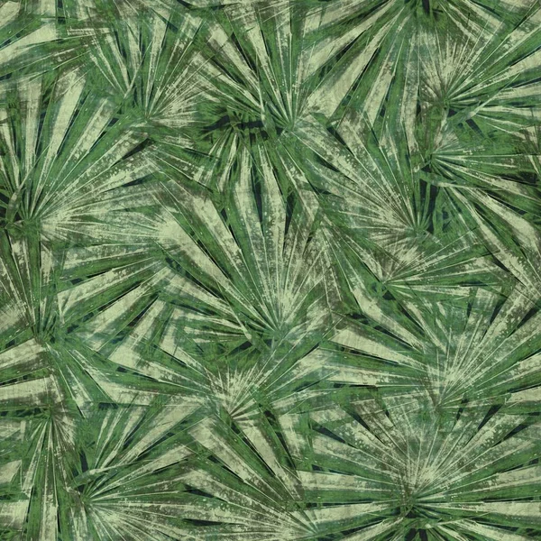 Verde palma tropicale foglie modello senza soluzione di continuità — Foto Stock