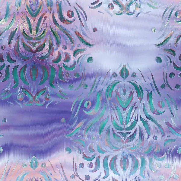 Patrón de damasco brillante en satén ondulado como material — Foto de Stock