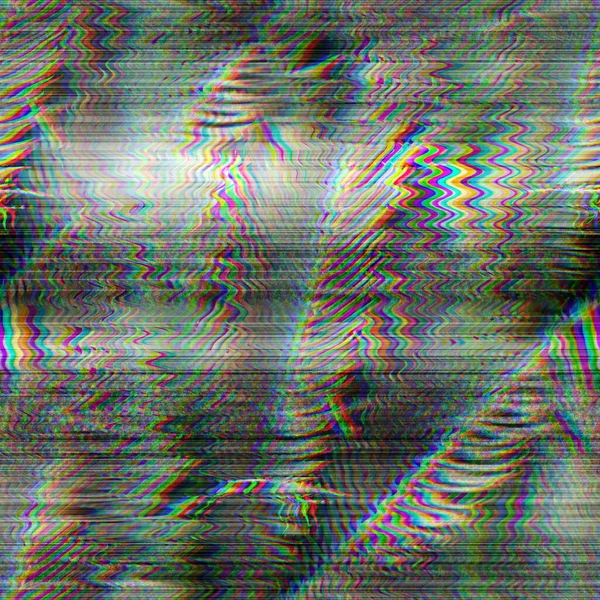 Glitch techno sem costura tropical RGB ruído do computador — Fotografia de Stock