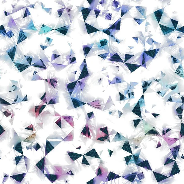 Lux navy and white iridescent geo seamless pattern — Stock Photo, Image