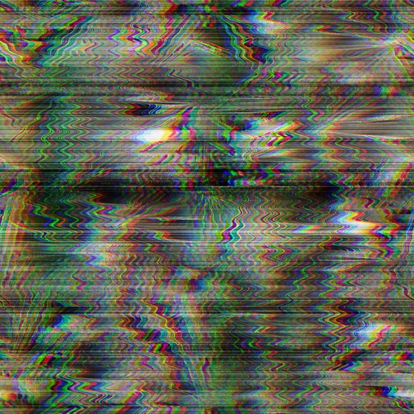 Glitch techno sem costura tropical RGB ruído do computador — Fotografia de Stock