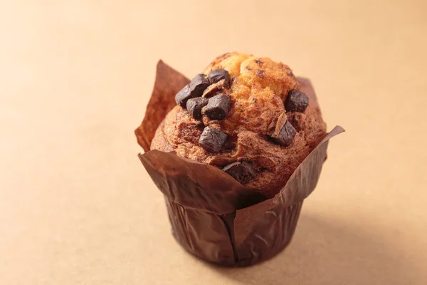 Choklad Muffin Brun Bakgrund — Stockfoto