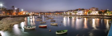 Panoramic view of charco de San Gins in Arrecife, Lanzarote, Canary Islands, Spain. clipart