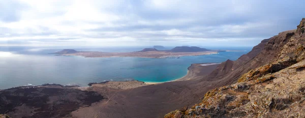 Blick Auf Die Insel Graciosa Von Lanzarote Kanarische Inseln Spanien — Stockfoto