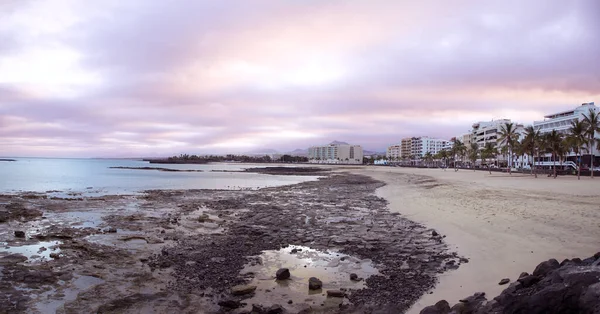 Blick Auf Den Strand Reducto Arrecife Lanzarote Kanarische Inseln Spanien — Stockfoto