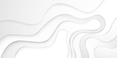 Modern kağıt gri arkaplan kesiyor. 3D soyut kağıt sanat tarzı, el ilanları posterleri.,