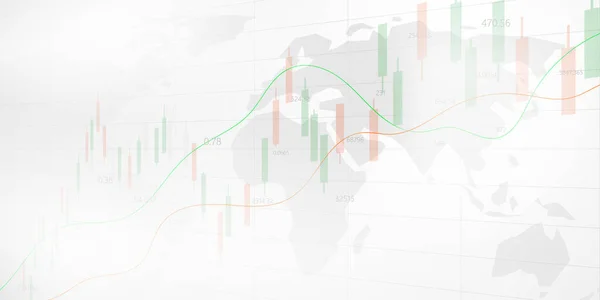 Mercado Ações Gráfico Econômico Com Diagramas Negócios Conceitos Financeiros Relatórios — Vetor de Stock