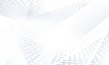 Dinamik dalgalı soyut gri arkaplan posteri. teknoloji ağı Vektör illüstrasyonu.