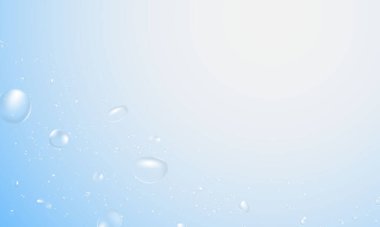 Beyaz arkaplan üzerinde su sıçrama ve dalga kabarcıkları vektörü